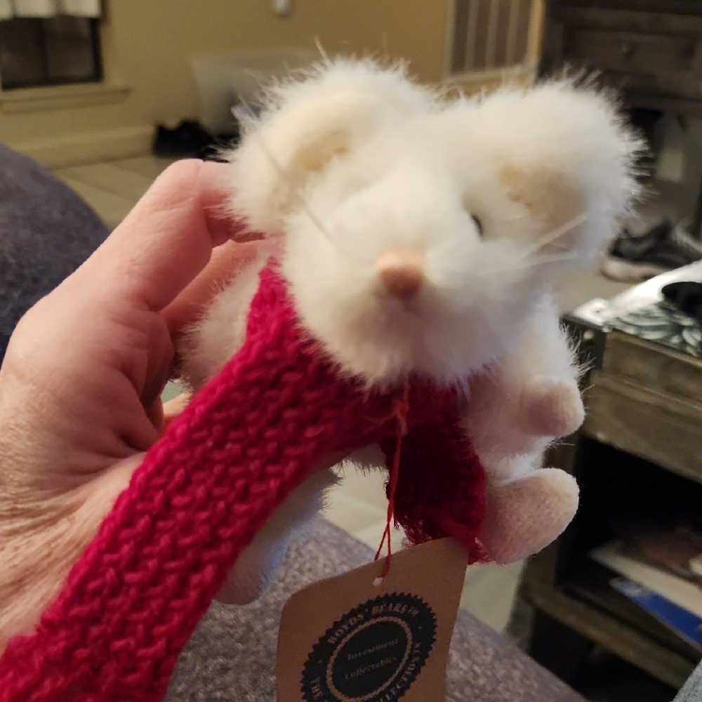 Boyds Bears Plush Mouse with Red Scarf